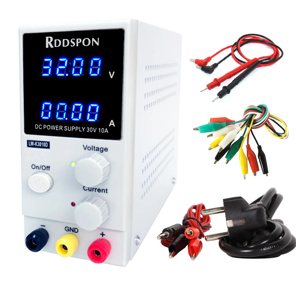

NEW 30V 10A Adjustable Laboratory Switching Regulator DC Power Supply four digit display 110v-220v LW-K3010D Laptop Phone Repair