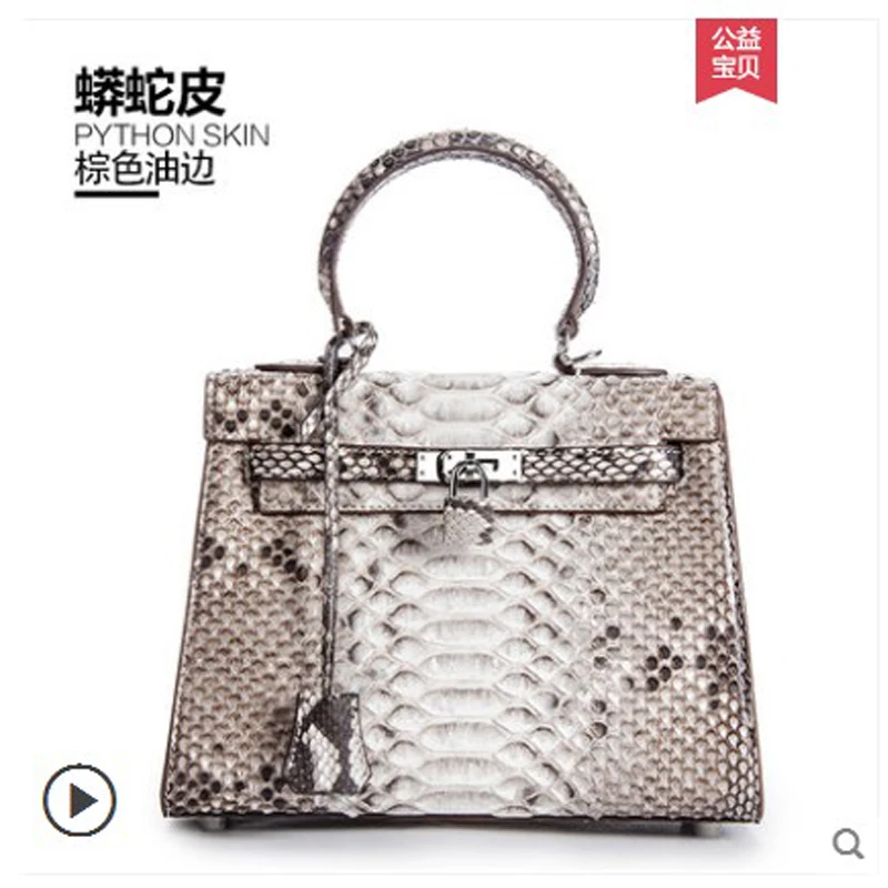 ouluoer New python skin bag for ladies women handbag one shoulder banquet large capacity snake skin bag