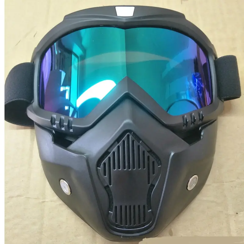 Новая модульная маска RZ0JUNMA Съемные очки и рот фильтр идеально подходит для открытого лица винтажные мотоциклетные шлемы Coolplay маска
