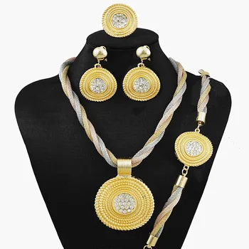 

gold colour jewelry sets fine jewelry sets big jewelry sets wedding necklace indian jewelry necklace set