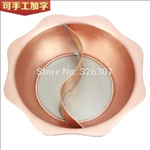 30 см Сычуань Чунцин Китай Медь мандаринка горячий горшок утолщенной монгольский китайский меди ручной работы огне