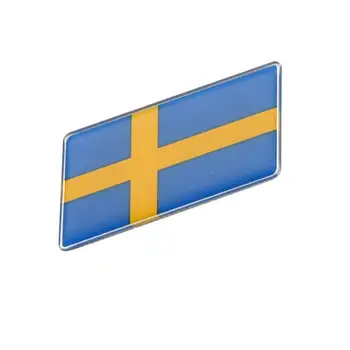 

European Country Sweden National Flag Rectangle Styling Car Stickers Automobile Motorcycle Accessories