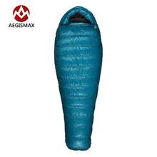 AEGISMAX M3 удлиненный спальный мешок для мам, Сверхлегкий 95% белый гусиный пух, коробка для дефлекций, зимний, для кемпинга, пеших прогулок