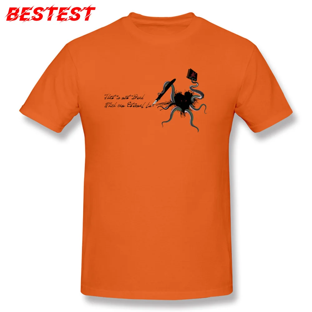 New Coming Men Tops T Shirt Immortal Lovecraft Normal Tshirts 100% Cotton Short Sleeve Design Tops Shirt Round Collar Immortal Lovecraft orange