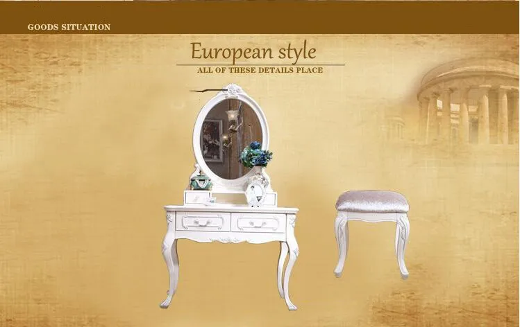 Европейский зеркальный стол современный комод для спальни французская мебель белый французский туалетный столик o1181