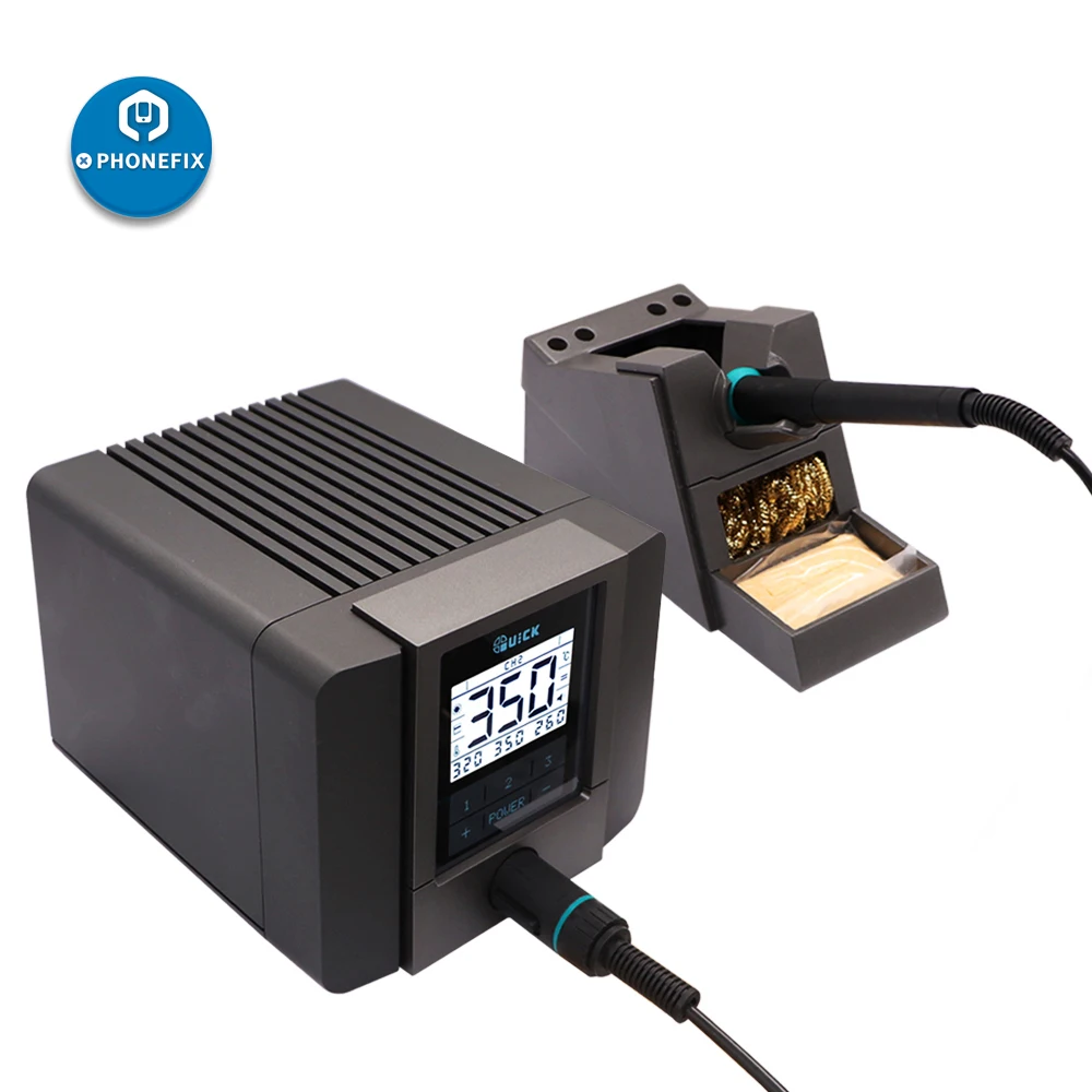 QUICK TS1200A Intelligent Rework Station Lead Free BGA Soldering Iron Station LED Display Touch for Phone Motherboard Repair afbeelding