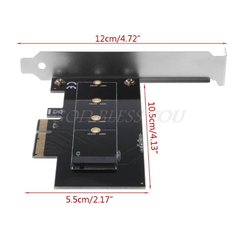1 шт адаптера для PCI-E x4 для M.2 NGFF SSD XP941 SM951 M6E PM951 950 PRO SSD