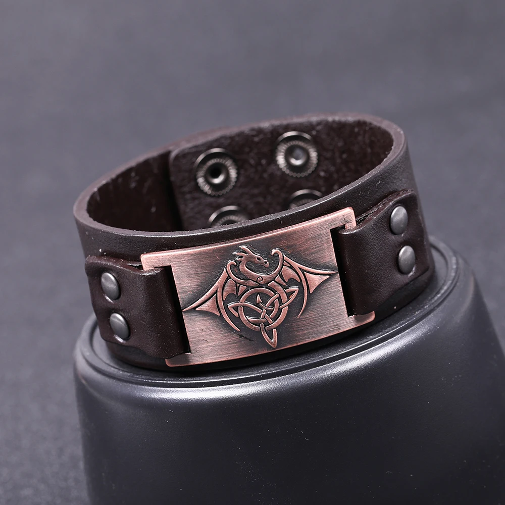 Dawapara браслет из натуральной кожи цинковый сплав мужской широкий браслет Tendy широкий браслет регулируемые браслеты ювелирные изделия