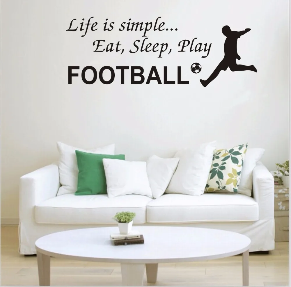 Can be customized eBay bursts of football wall stickers living room bedroom sofa background