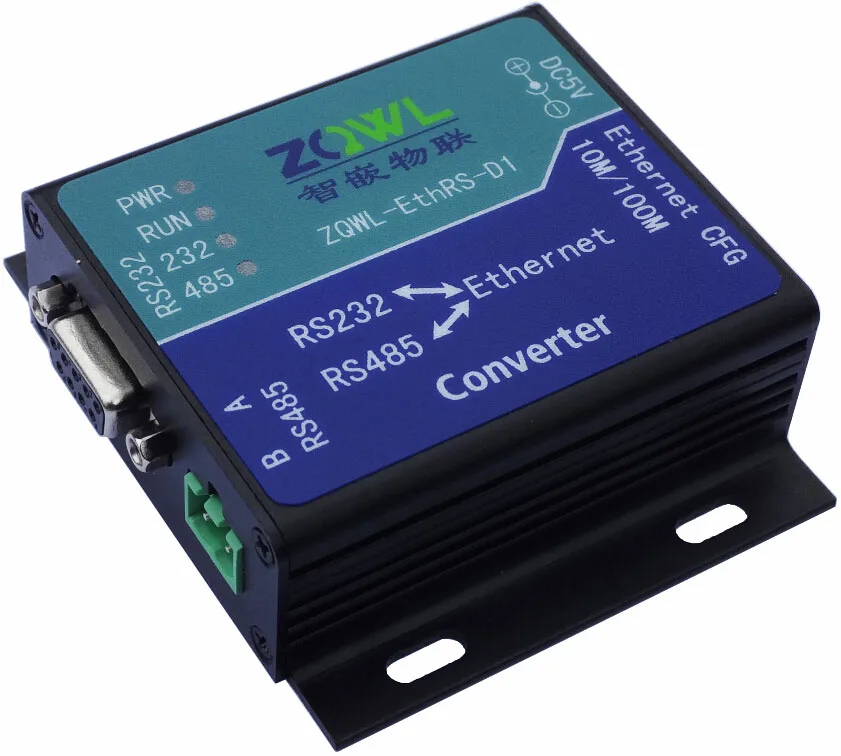 

Serial Server Ethernet Transfers Serial Port to Network RS232\RS485 Modbus TCP With Power Supply