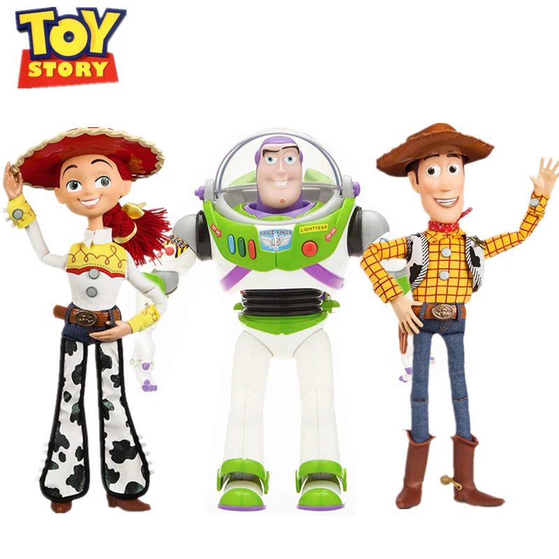 

Disney Toy Story 3 4 Pixar 30CM Buzz Lightyear Woody Jessie Forky Action Figure Anime Figure Doll model Toys For Children Gift