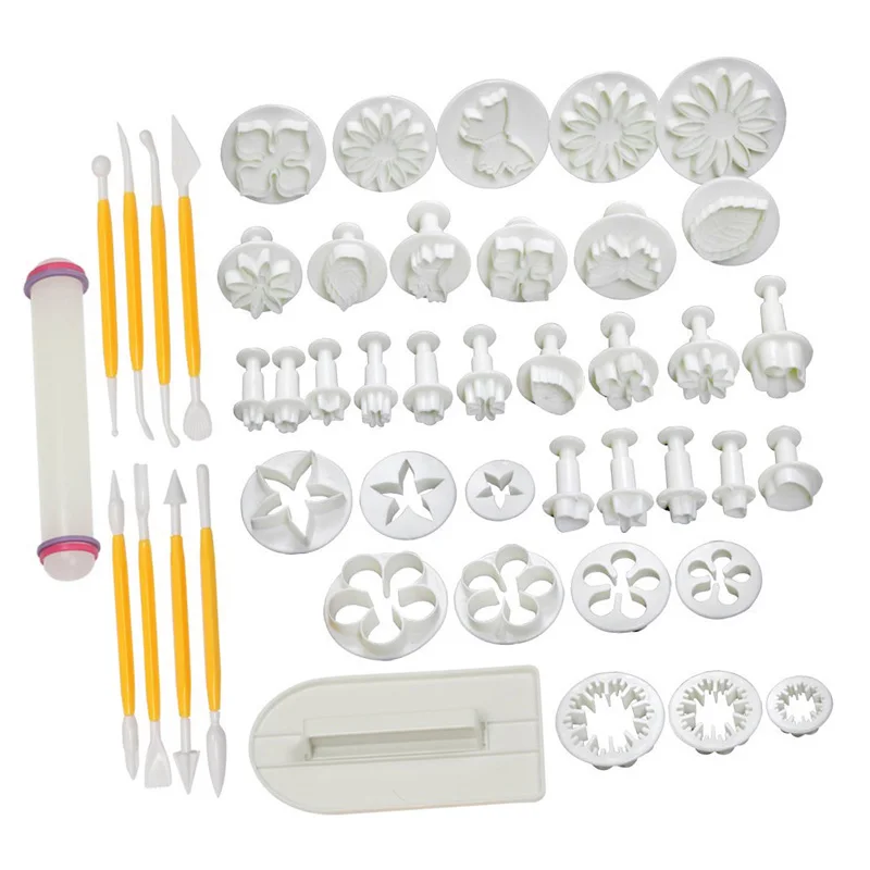 14 sets/46pcs Cake Bakeware Decoration Tools Flower Fondant Cutter