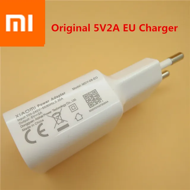Original XIAOMI adapter 5V2A EU plug Travel phone charger For xiaomi mi