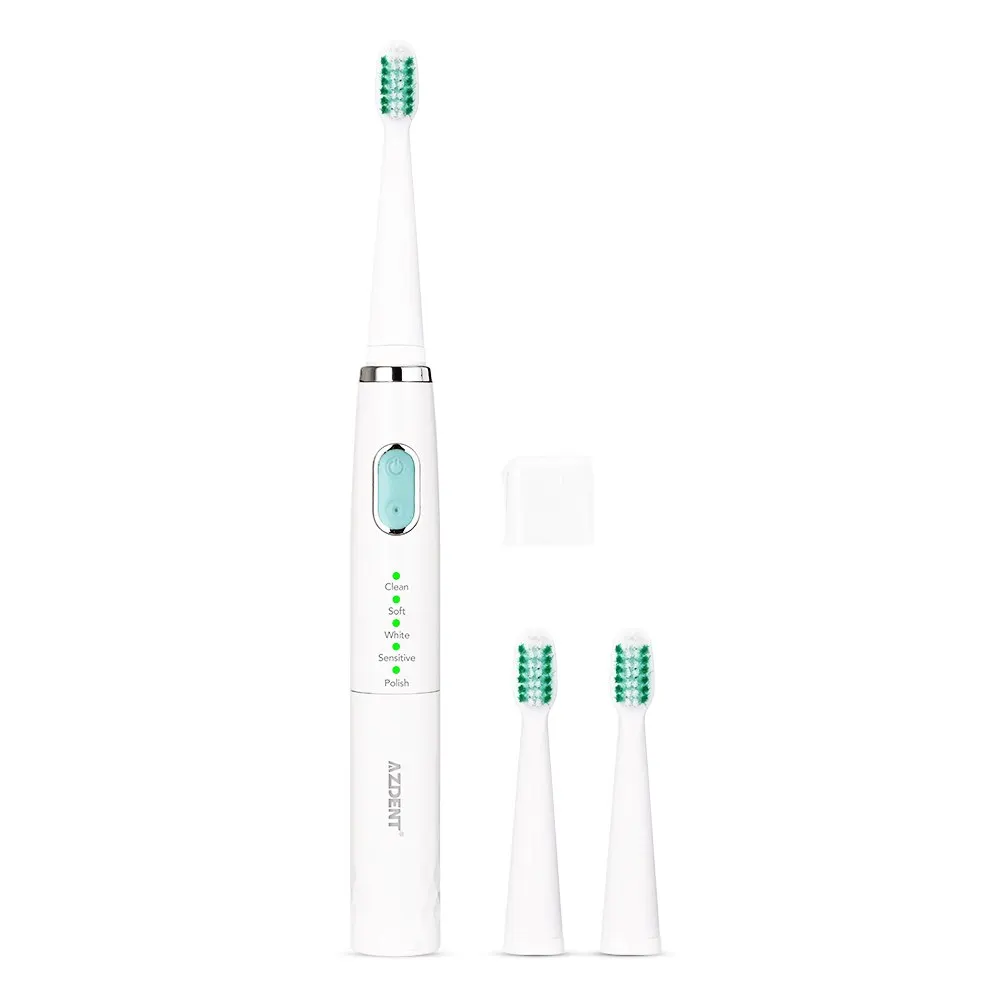 AZ-4 Pro, 5 режимов, звуковая электрическая новая зубная щетка с 3 головками для зубных щеток, батарея, без подзарядки, зубная щетка для взрослых