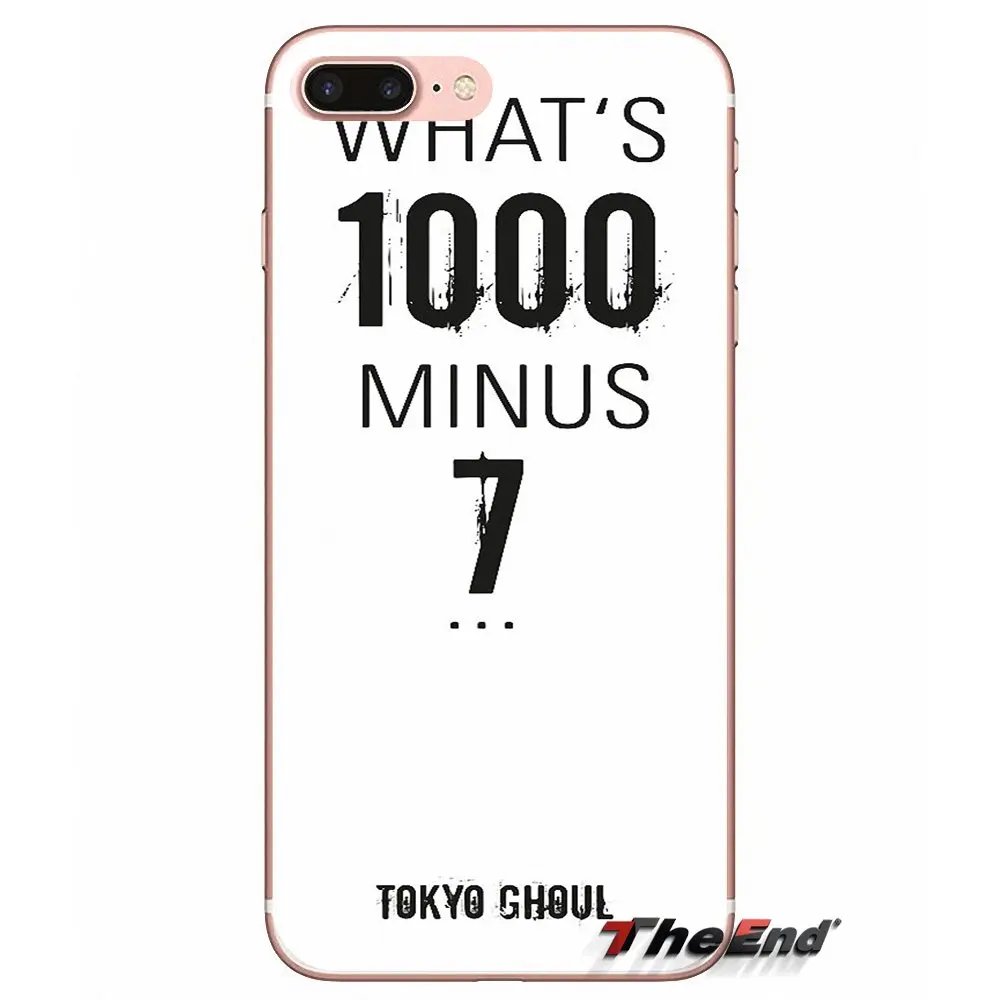 What's 1000 Minus 7 tokyo ghoul чехол для iPhone X 4 4S 5 5S 5C SE 6 6S 8 Plus Samsung Galaxy J1 J3 J5 J7 A3 A5 2016 2017|case for