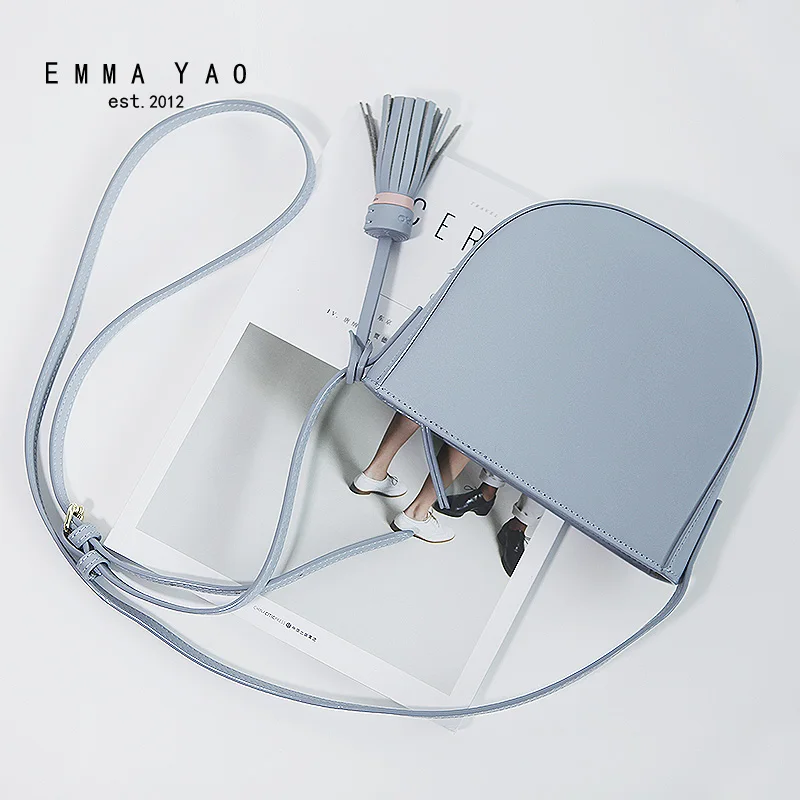 EMMA YAO женские сумки на плечо Дизайнерская кожаная женская сумка брендовая через