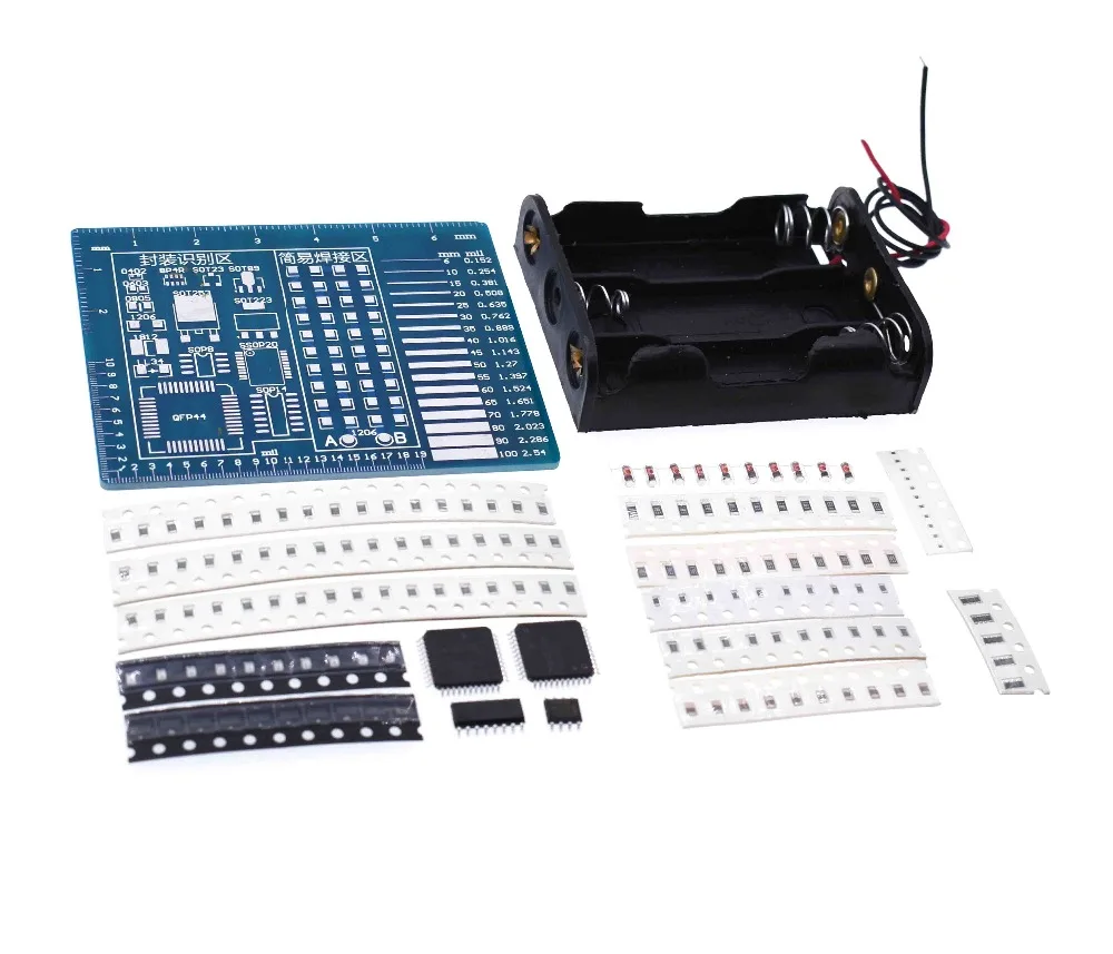 SMT SMD компонент сварки практика доска пайки DIY Kit реситор диодный транзистор с начала обучения электронный