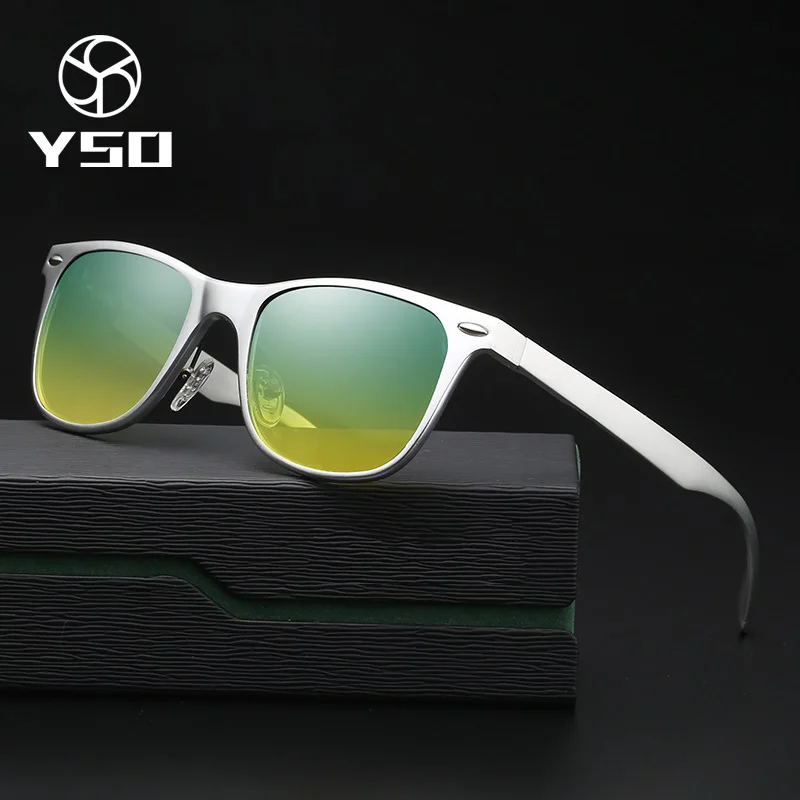 Yso Sunglasses Men Polarized Uv400 Aluminium Magnesium Frame Hd Night
