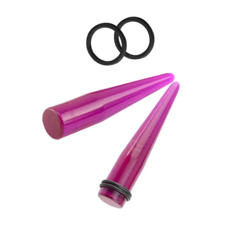Punk Style Plug Piercing Jewelry Purple Acrylic Flesh Tunnels Ear Taper