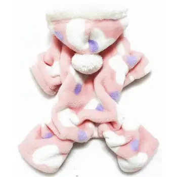 

Love Heart Print Small Pet Dog Cat Soft Four Leg Fleece Coat Clothes Apparel