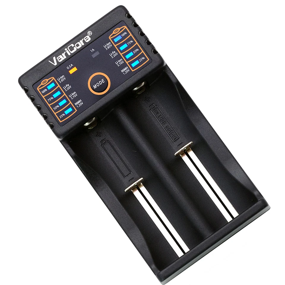 Varicore V20I 18650 Chargeur 1,2 V 3,7 V 3,2 3,85 V Aa/Aaa 26650 26500 10440 16340 17670 18490 Nimh адаптер Chargeur de Batterie Au освещенных