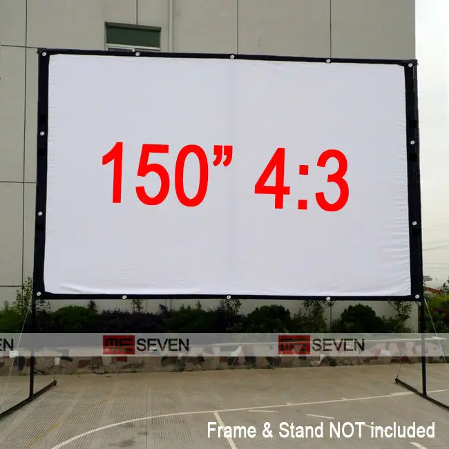 150 дюйм(ов) 4:3 большой Размеры HD Высокое качество проекция холст Экран для наружного кино и HD домашний проектор