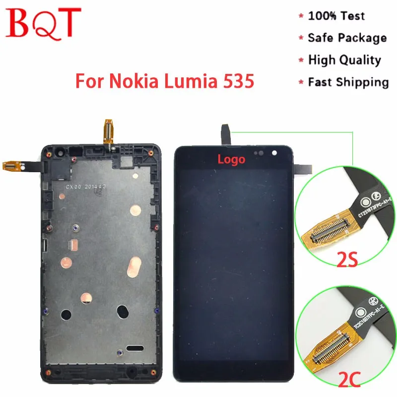 

For Nokia mircorsoft Lumia 535 N535 LCD Display With Touch Screen Digitizer Assembly + Frame Guarantee Quality