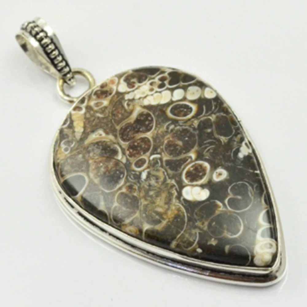 

Turtella Jaspers Pendant Silver Overlay over Copper , 59mm, P6372