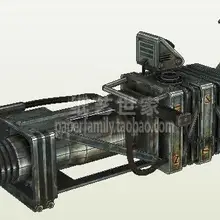 Зеленый лазерный пистолет тяжелые пулеметы рюкзак пуля коробка 1: 1 бумажная модель DIY