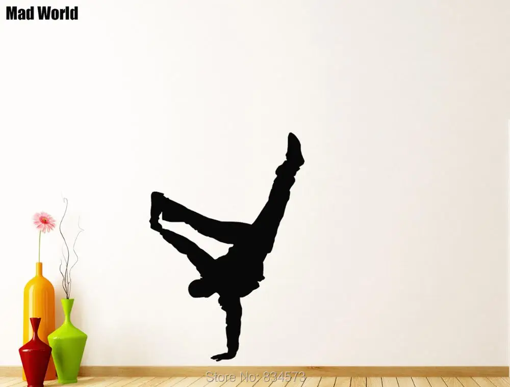 Boy Hip Hop Dancer Break Dancer Dance Wall Art Stickers Wall Decal Home