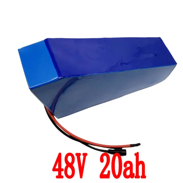 Cheap 48V 20AH Scooter battery 1400W 48V Electric Bicycle battery 48V 20AH triangle Lithium battery with bag 30A BMS 2A charger