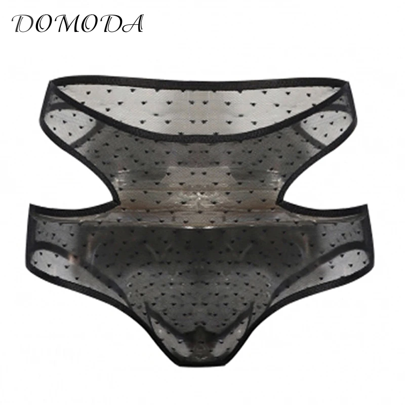 DOMODA 2017 New Fashion Women Black Lace Sexy Semi sheer Underwear