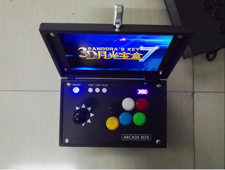 

10 " Inch Pandora 6S Mini Arcade Console 2000 Games Zero Delay Joystick Buttons PCB Board Retro Video Game Box Arcade Machine