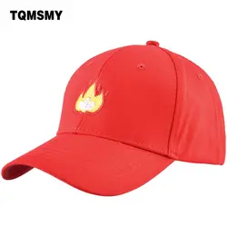 TQMSMY 100% хлопок Для мужчин Бейсбол Кепки Для женщин вышивка огонь Snapback Кепки s Охота Dad Hat Открытый козырек Бейсбол Кепки s Шапки TMBS76