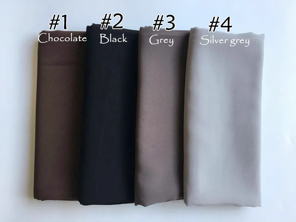 Hijab mousseline de soie Lisse musulmane Hijab mousseline de soie Lisse musulmane