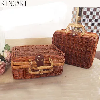 

Women Bamboo Mala Maquiagem Plastic Picnic Storage Baskets Cute Lady Suitcase for Makeup Or Lady Maleta plastica For property