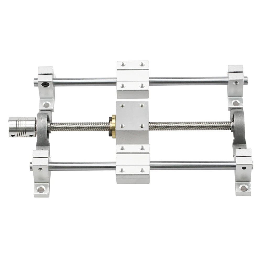 Online 3D drucker führungsschiene teile T8 Blei Schraube 200mm 300mm 400mm 500mm + Optischen achse + KP08 lager halterung + gehäuse montage halterung