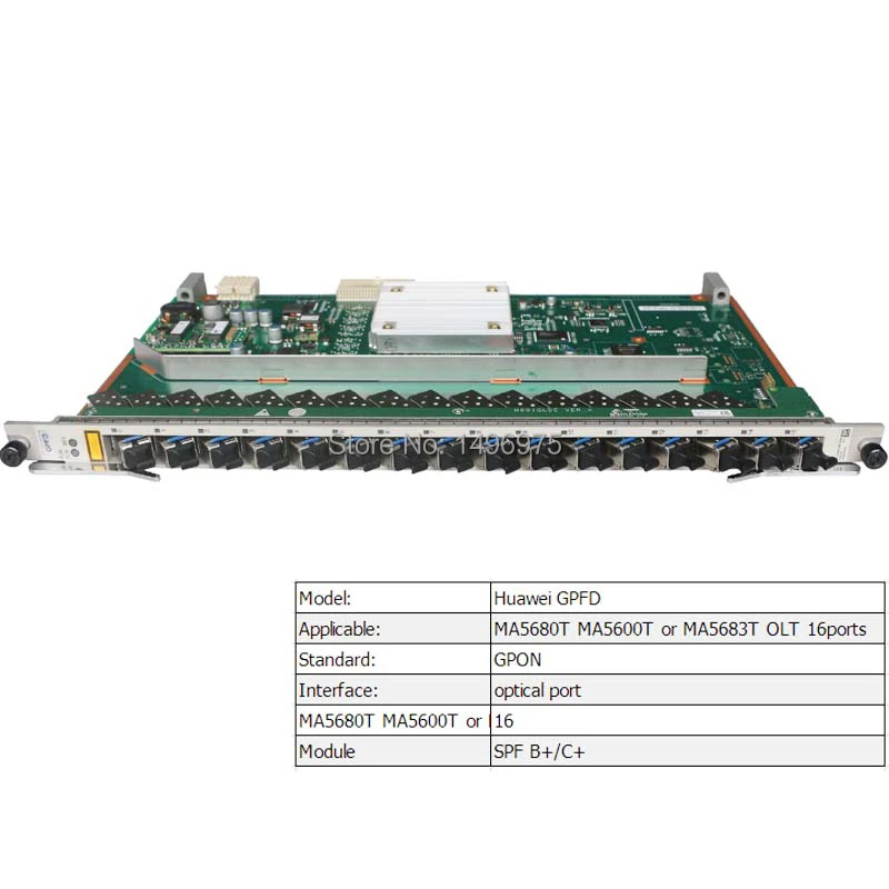 Оригинальный Хуа Вэй 16 портов GPON GPFD Интерфейс доска для MA5680T или MA5683T OLT, С 16 C + модули включены