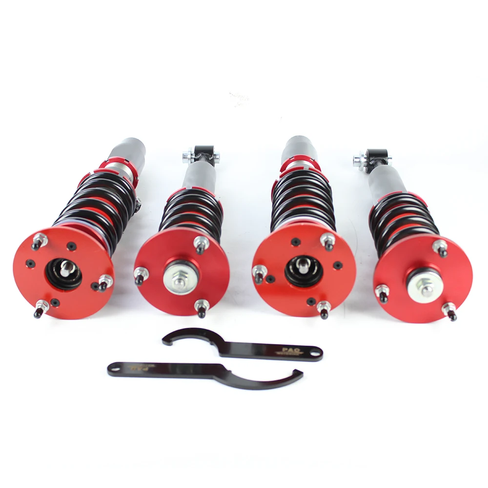 4PC Front Rear Adjustable Height Coilover Struts Shocks Suspension Kit