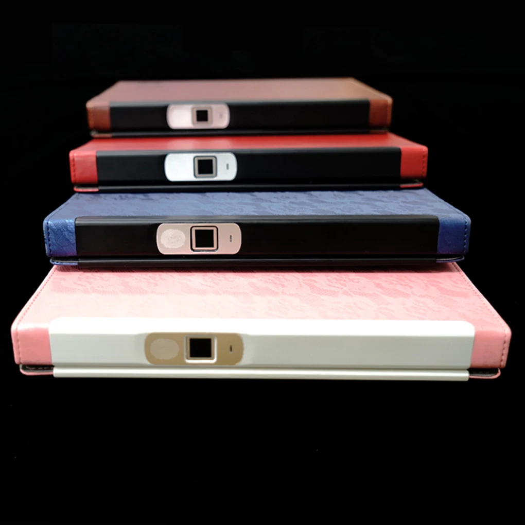 

Men Women Kids Travel Journal Diary Writing Planner Notebook Lock Notepad Print Lock Card Holder