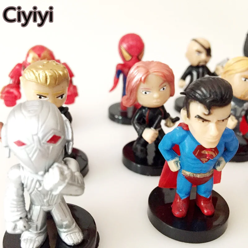 12 шт./партия милая фигурка Мстителей Marvel's модель коллекция Juguetes детская