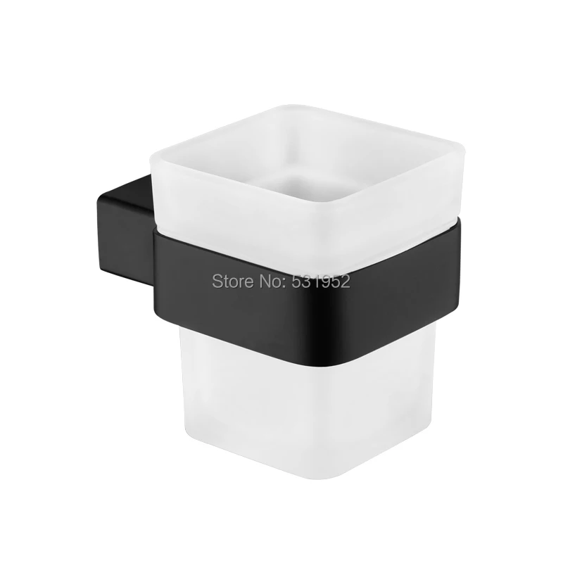Square Toothbrush Holder Stainless Steel Toothbrush Tumbler&Cup Holder Wall Mount Stainless Steel toothbrush cup bathroom organizer