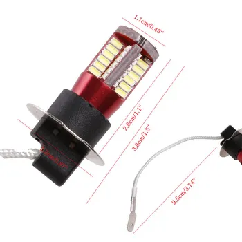 

DC12V H3 3014-57 Car LED Side Light Bulbs Car Fog Lamp Canbus Error Free New