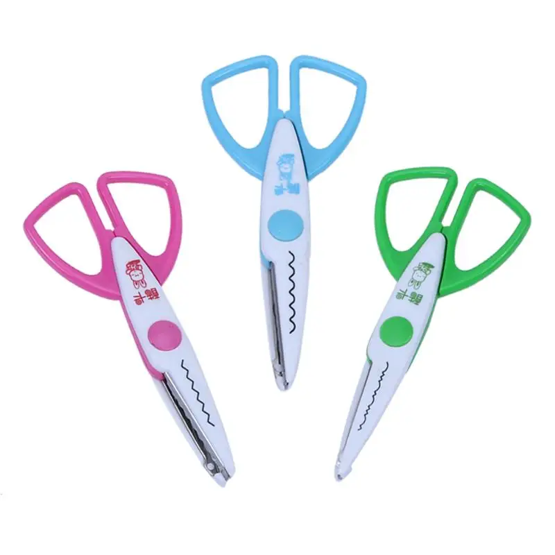 

1Pc Laciness Scissors Metal Plastic DIY Scrapbooking Photo Album Scissors Paper Wave Lace Diary Craft Decoration Cutting Tool