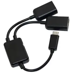 Micro-USB кабель хоста, Micro-USB мужчина к 2X Тип A Dual USB Женский OTG адаптер конвертер концентратор для Android Tablet Pc и Smart Pho