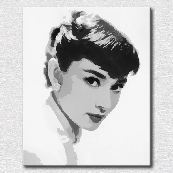 

Nice home decoration wall art Audrey Hepburn pop art wall art canvas for living room decoration painting