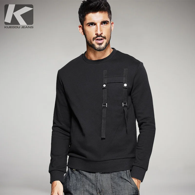 Big Sale Autumn Mens Casual Sweatshirts Patchwork Pocket