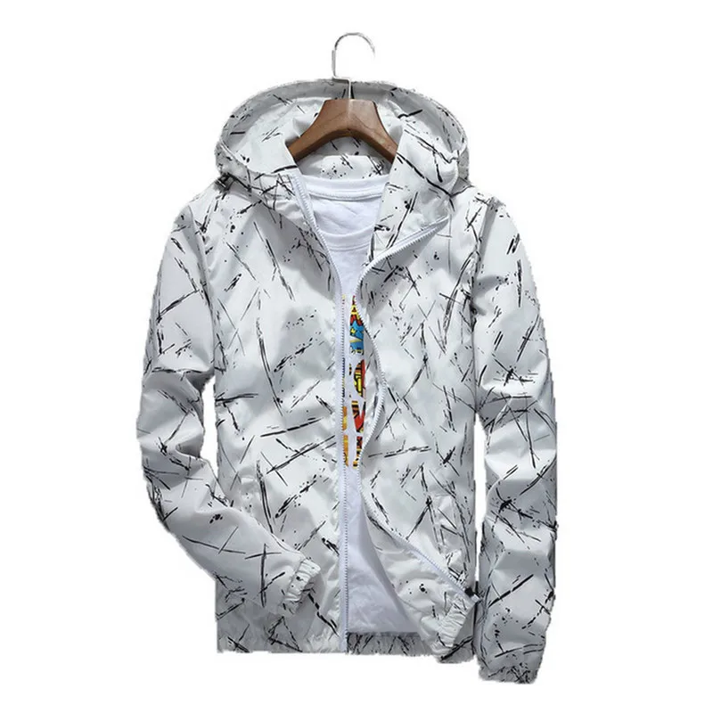 

Autumn Bomber Jacket men Zipper Hooded Windbreaker Track Jackets Male Print Varsity Mens Coats Spring Outerwear Vetements Brand