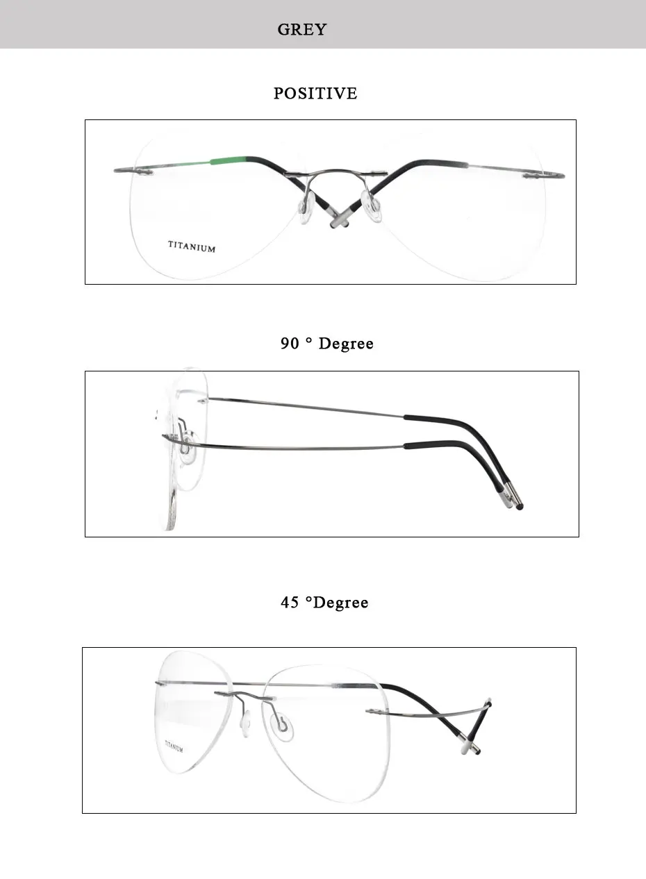 Без оправы B титановая оптическая Классическая оправа для очков унисекс авиационные очки по рецепту 20002