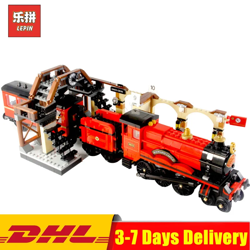

Lepin 16055 Harry Movie Potter The Legoingly 75955 Hogwarts Express Train Set Model Building Blocks Bricks Toys Christmas Gifts